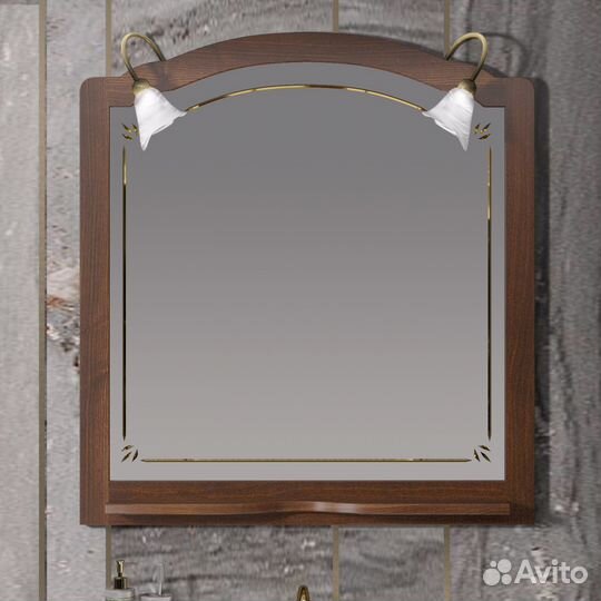 Зеркало Opadiris Лоренцо 100 светлый орех с выкл