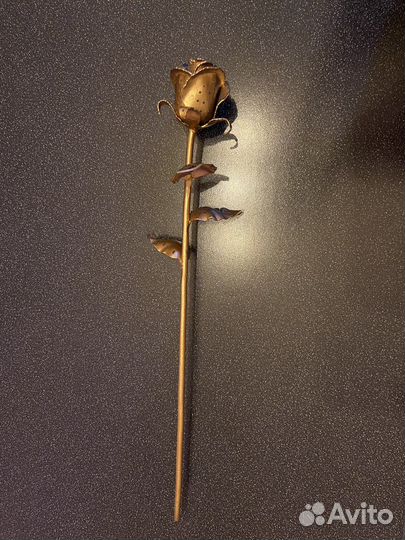 Кованая роза со стразами swarovski сваровски