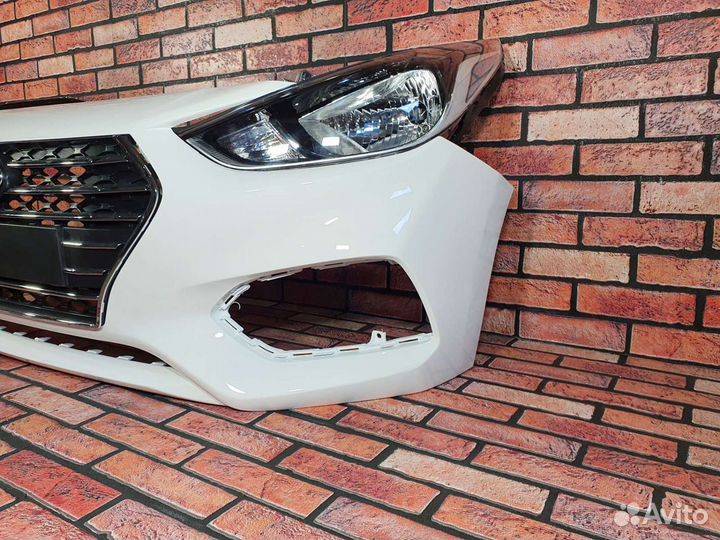 Бампер передний на Hyundai Solaris 2 2017-2020