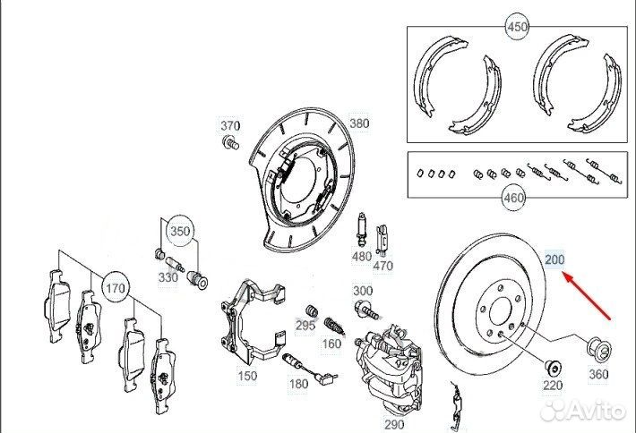 Тормозные диски заднее Mercedes Ml-Class W164