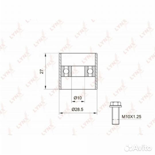 Lynxauto PB-3003 Ролик обводной ремня грм