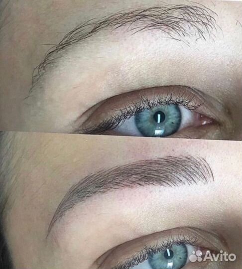 Пудровое напыление Микроблейдинг Татуаж