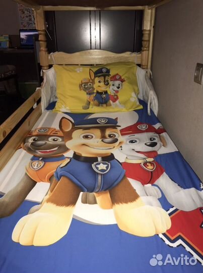 Матрас 80 на 200 и постельное Щенячий патруль