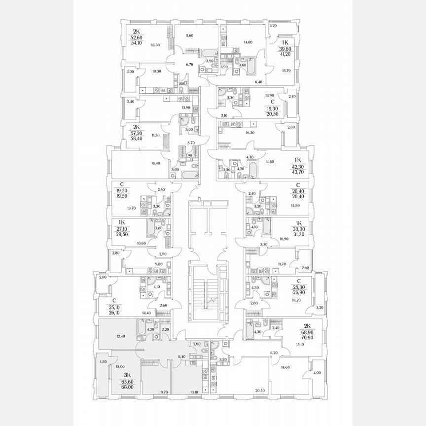 3-к. квартира, 22,9 м², 10/13 эт.