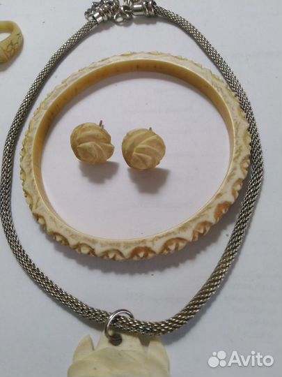 Украшения комплект из кости.Африка.Винтаж