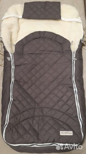 Меховой конверт зимний новый