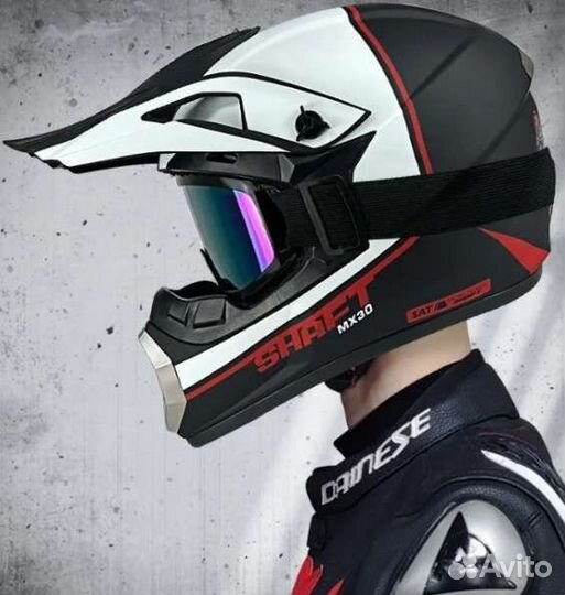 Мото шлем кроссовый