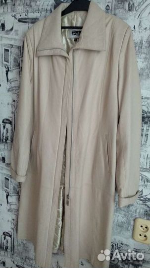 Кожаный плащ женский 48 50