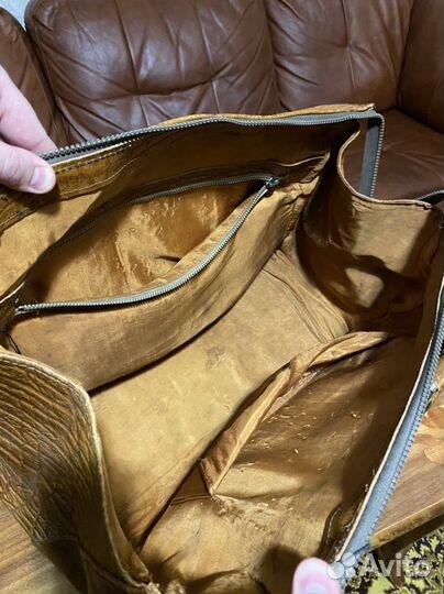 Кожаная дорожная сумка СССР