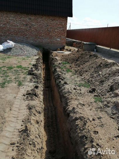 Услуги мини эксковатора+самосвал