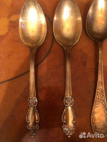 Ложки мельхиор разные