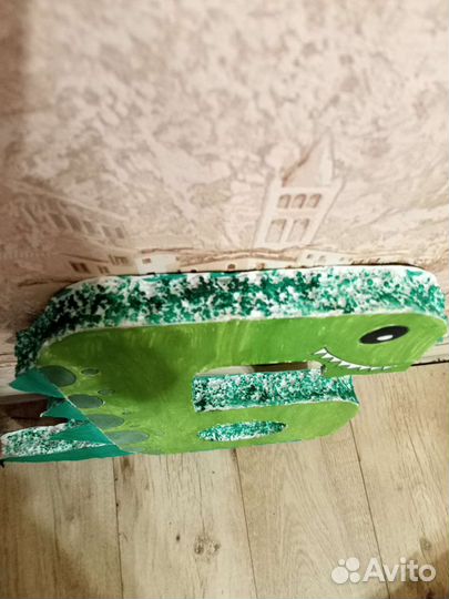 Цифра 6 в стиле дино