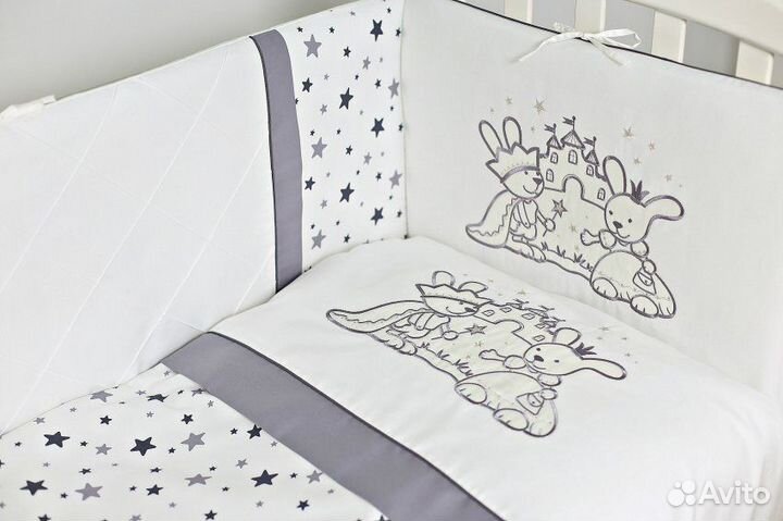 Комплект детского постельного белья с бортами