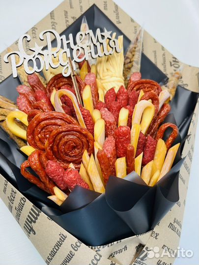 Мужские букеты, оригинальные подарочные боксы