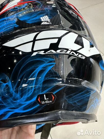 Шлем кроссовый бу FLY racing F2 acetylene