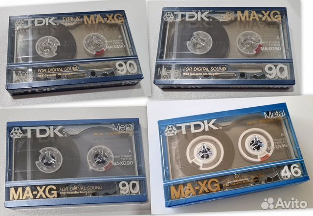 Редкие кассеты TDK MA-XG 46/90 Литой корпус