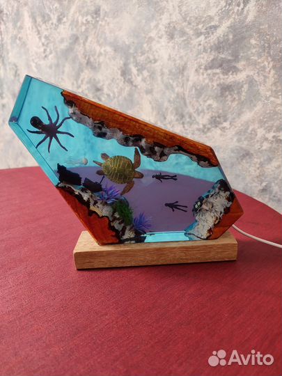 Ночник светильник из эпоксидной смолы