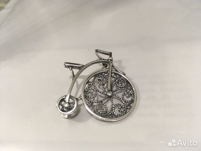 Брошь велосипед ретро