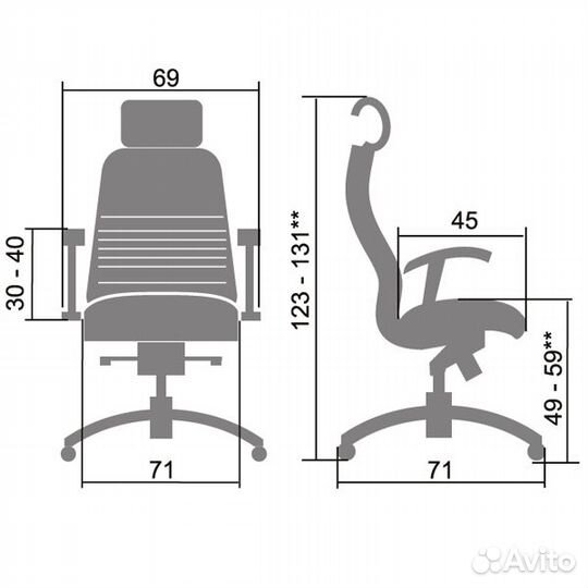 Кресло Самурай Samurai KL-3.02 Черный