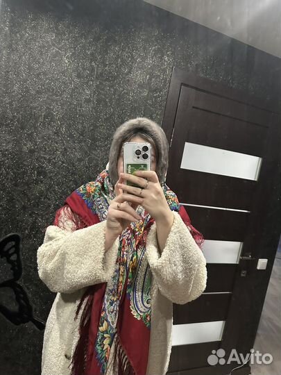 Платок с мехом норки