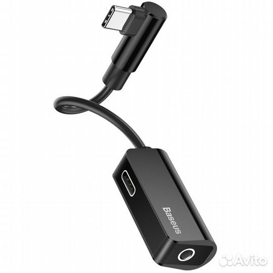 Переходник Type-C на Type-C зарядка + 3.5 мм. AUX