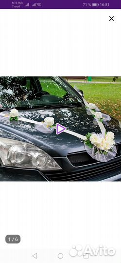 Свадебные украшения на машину