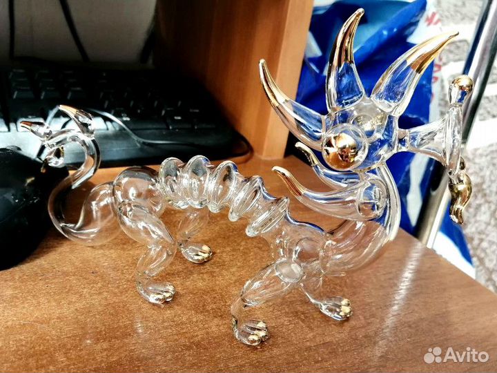 Статуэтка Дракон стекло СССР