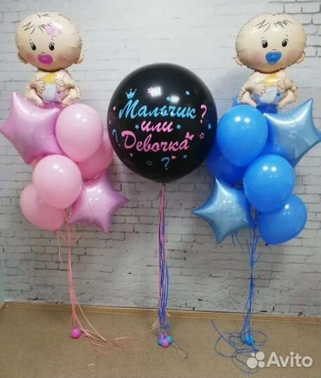 Шары на гендерную вечеринку для опред пола ребенка