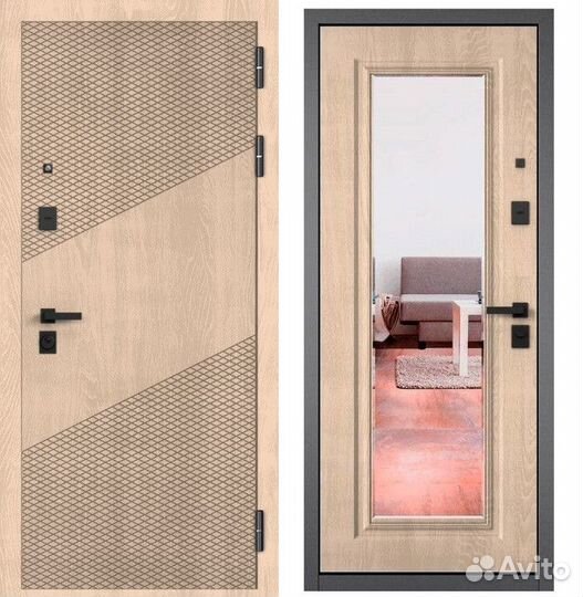 Железная дверь с зеркалом