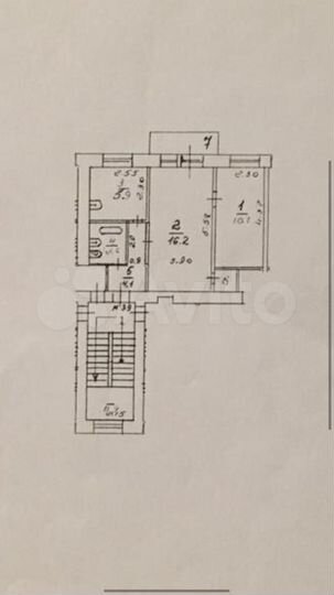 2-к. квартира, 41,1 м², 5/5 эт.