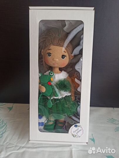 Вязаная кукла с гардеробом (на заказ)