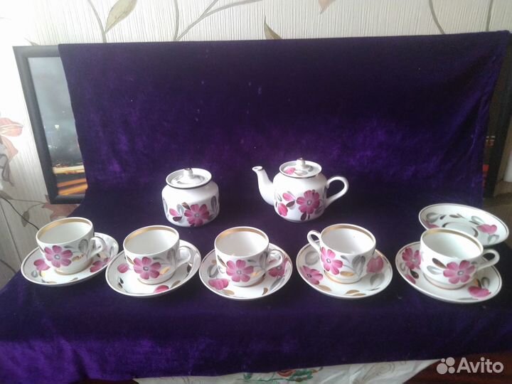 Чайный сервиз старинный Вербилки СССР