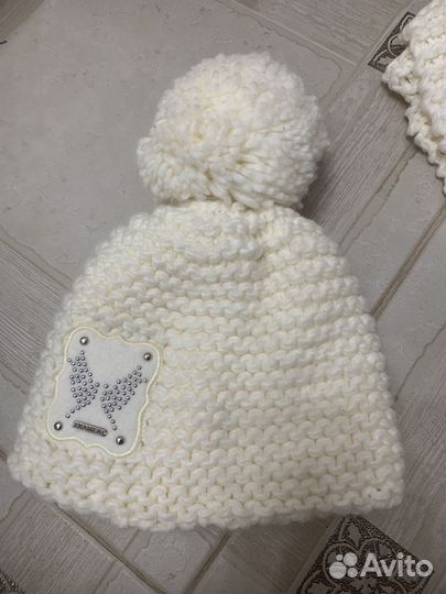 Комплект зимнмй шапка,снуд и шарф женские