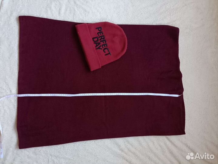 Шапка-бини + снуд-капор ostin