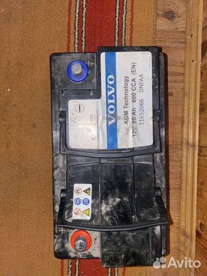 Аккумулятор volvo agm 80ah