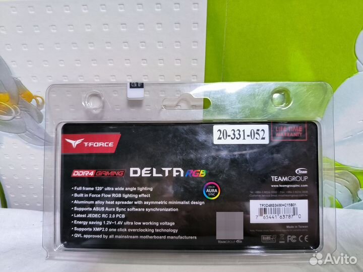 Оперативная память ddr4 8gb T-Force Delta RGB