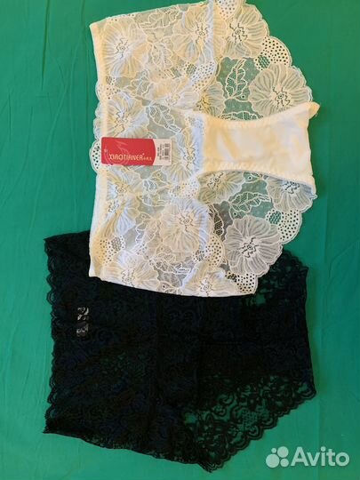 Трусики женс., хлопок С кружевом новые, 48-52 разм