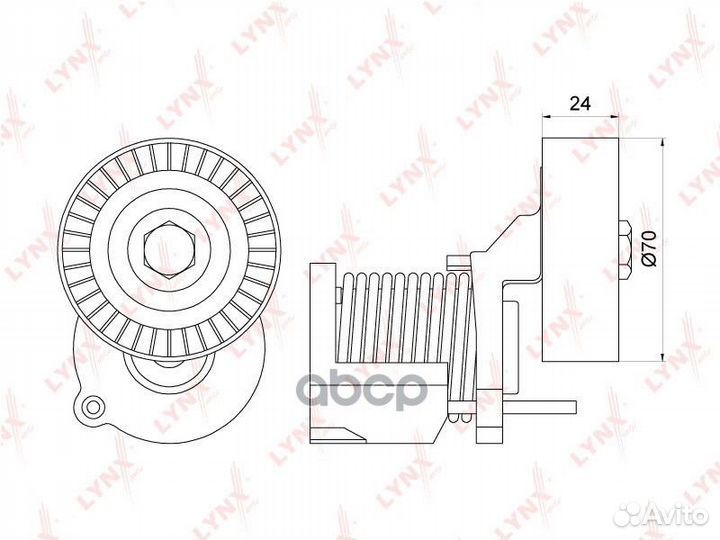 PT-3148 Натяжитель / приводной audi A3 1.6D-2.0
