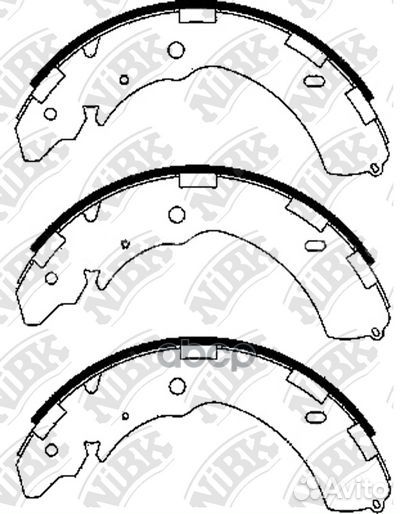 FN6741-nibk колодки барабанные з Mitsubishi L2