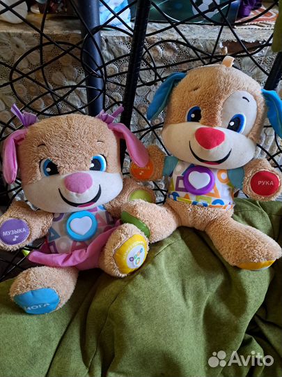 Игрушка щенок, девочка на доставке