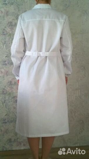 Халат медицинский и противокислотный, 48-58 размер