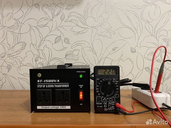 Понижающий трансформатор 220 230 100 Вольт 1500 ва
