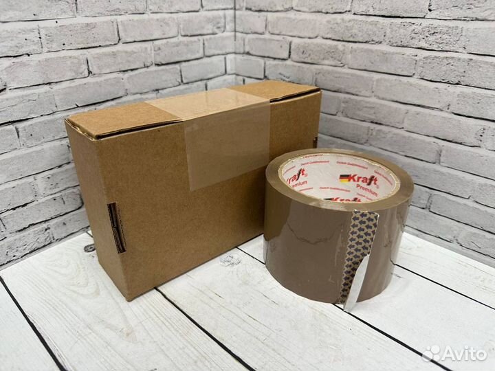 Скотч широкий коричневый