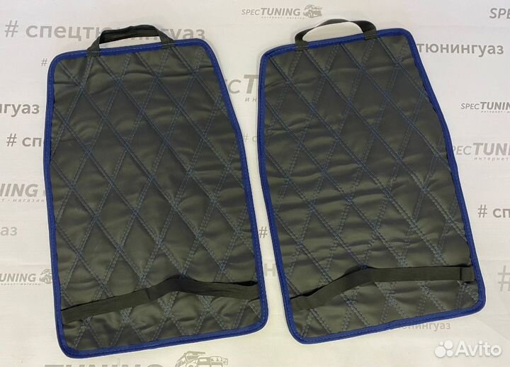 Защитные чехлы на сиденья(незапинайка) чёрный ромб