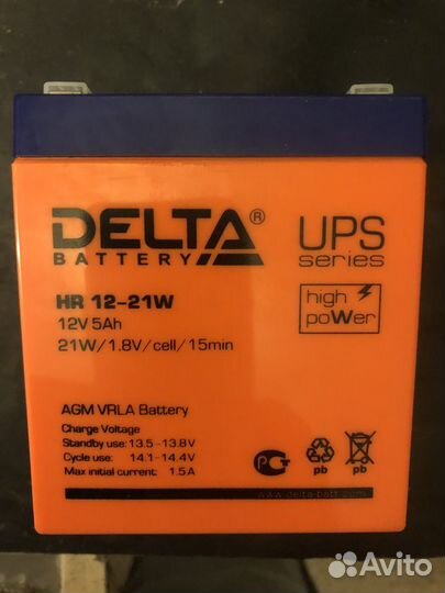Аккумулятор delta 12V 5Ah
