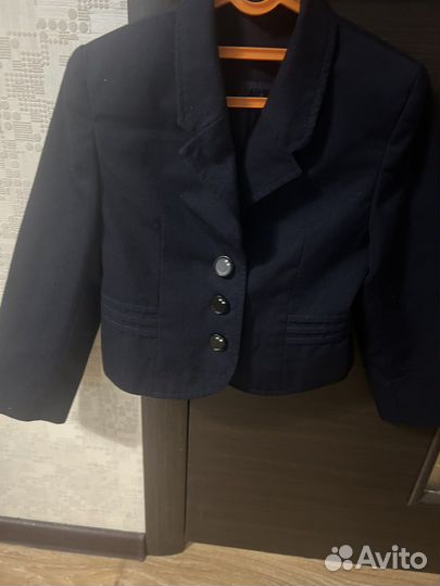 Пиджак синий для девочки 122
