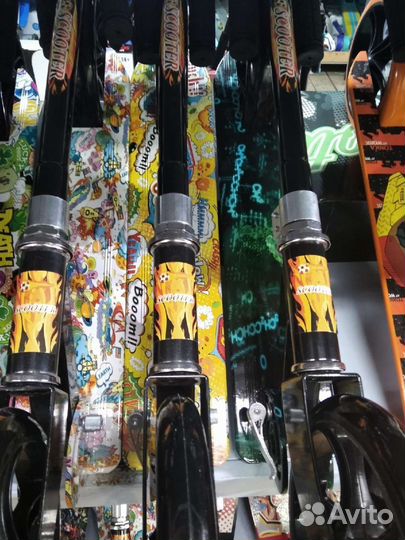 Двухколесный самокат новый Scooter print