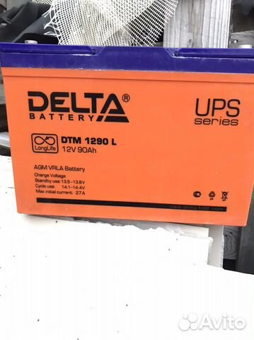 Аккумулятор delta dtm 1290 l