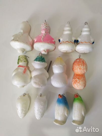 Елочные игрушки СССР советские пенопласт