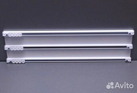 Двурядные и трехрядные профильные карнизы для штор